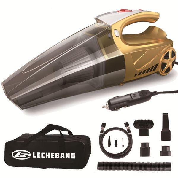 

dc12v handle wet dry portable 4 in 1 multi-function car vacuum cleaner hepa filter tire inflator led light