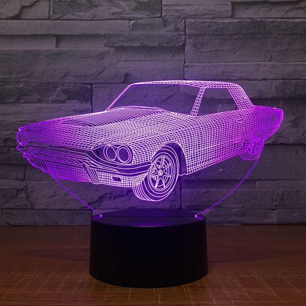 

wholesale spot led lights remote touch switch lovely 7 color change 3d lamp christmas gift for baby room lights