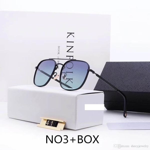

designer sunglasses luxury sunglasses metal man mens adumbral glasses uv400 with box style p41 5 colors new models, White;black