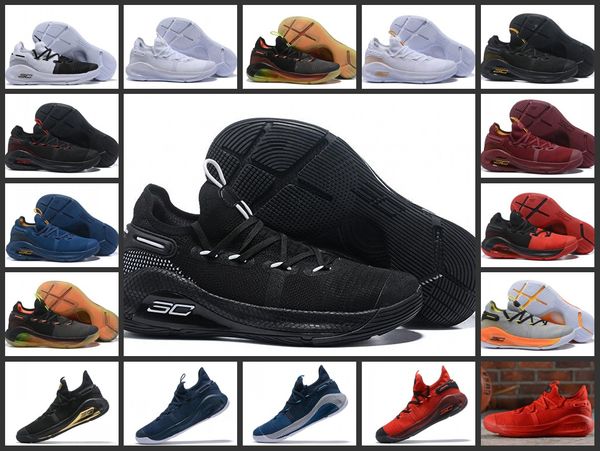 

2019 NEW Mens Curry 6 basketball shoes new Fox Black Green Red Rage Christmas Blue Stephen Currys vi sports sneakers boots