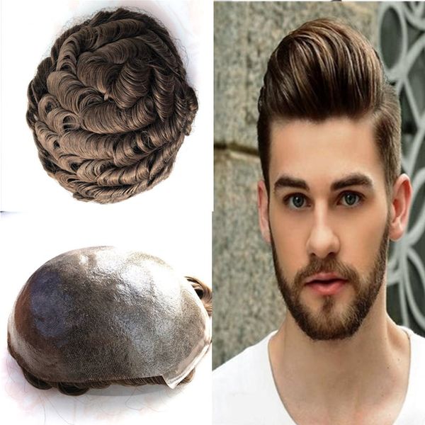 2019 Full Pu Men Toupee Thin Skin Toupee For Men Replacement
