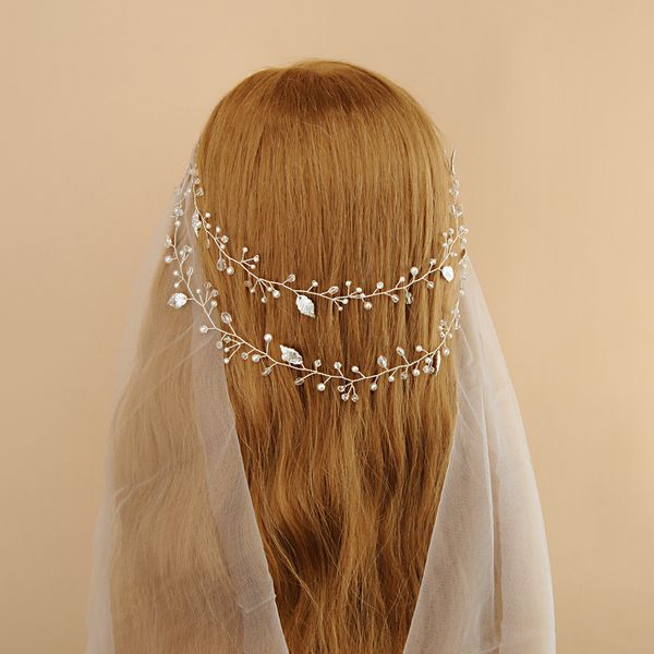 

trixy h85 rhinestones wedding headdress bride handmade elegant wedding crown floral pearl hair accessories hairpin ornaments