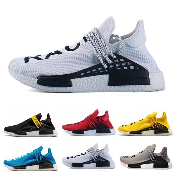 

2018 Cheap NMD Human Race Pharrell mens trainers Womens Running Shoes Yellow noble ink core sports Shoes sneakers