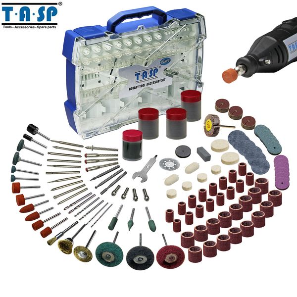 

tasp 268pcs electric mini drill bit accessories set abrasive tools compatible with dremel rotary tool for grinding polishing