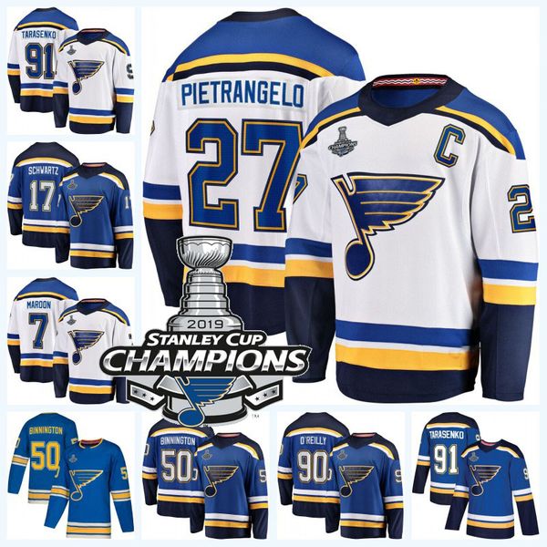 

Youth 2019 Stanley Cup Champions Binnington Maroon Tarasenko O'Reilly Parayko Pietrangelo Parayko Schwartz Perron St. Louis Blues Jersey