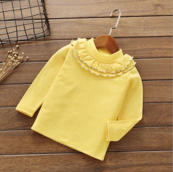 

kids designer clothes lace girls t shirts candy color girl shirts long sleeve children boutique kids clothing 4 colors yw3380q, Blue