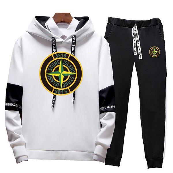 

no03. new mens set spring autumn womens tracksuit sportswear 2piece set suit jacket+pant sweatsuit men clothing tracksuit suit ing, White