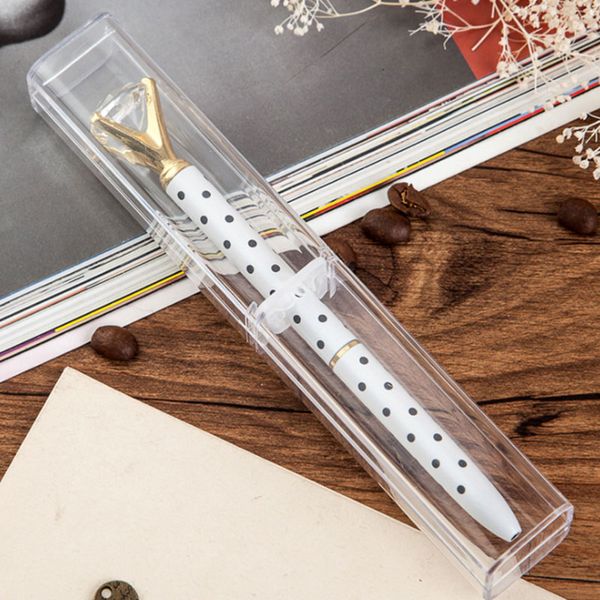 

cute single plastic cases for crystal ballpoint gel pen office school business supplies wedding gift holder