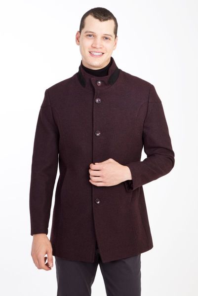 

kigili menswear coats autumn-winter warm casual overcoat grandad collar coats essentials men's wool blend jacket, Black