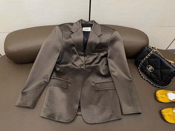 

temperament models 19 autumn and winter new women's simple fashion generous suit collar long sleeve double-breasted high-end suit jacke, White;black