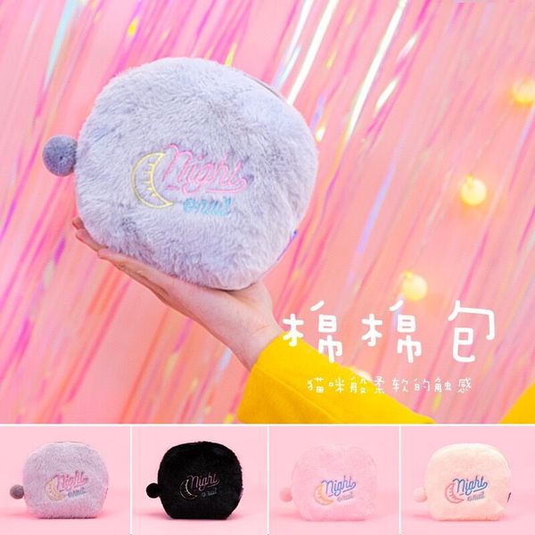 

bentoy ins girls cosmetic case fashion style shell bags makeup girl plush organizer bag handbag easy carry gift