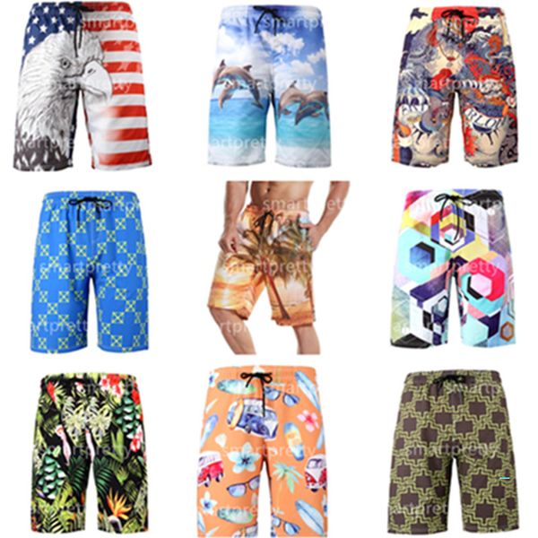 

s-6xl men's beach shorts floral dragon coconut palm car printing summer sports shorts quick dry with mesh layer beachwear pants 2020 ly, Black