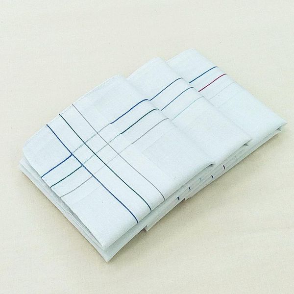 

43 * 43cm white navy men's handkerchief cotton handkerchief middle-aged men's square