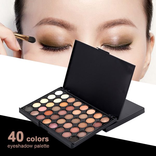 

highly pigmented eyeshadow palette makeup matte shimmer warm natural bronze neutral smoky cosmetic women gift 40color