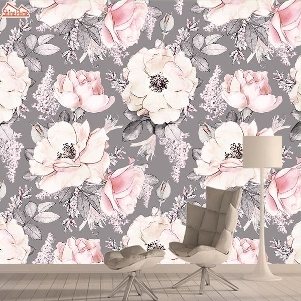 

3d p wallpaper mural wallpapers for living room wall paper papers home decor vintage flower self adhesive walls murals rolls