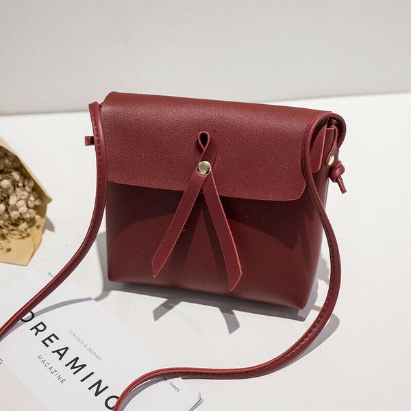 

простая портативная мини женщин плеча мешок случайные сплошного цвета pu кожа сумка сумка