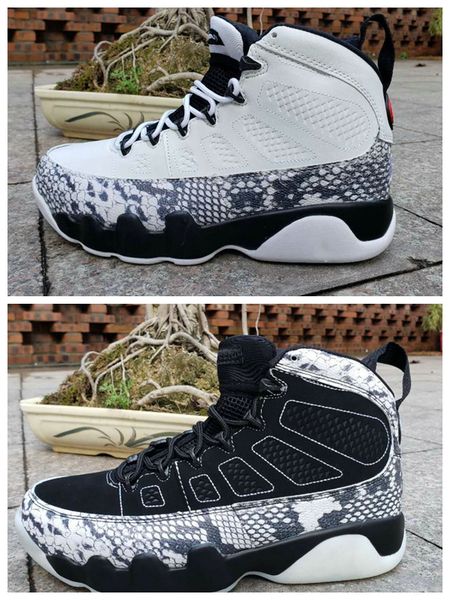 

2019 new 9 iv white black snakeskin mens basketball shoes sports 9s sneakers fashion trainers designer sneakers size 7-13