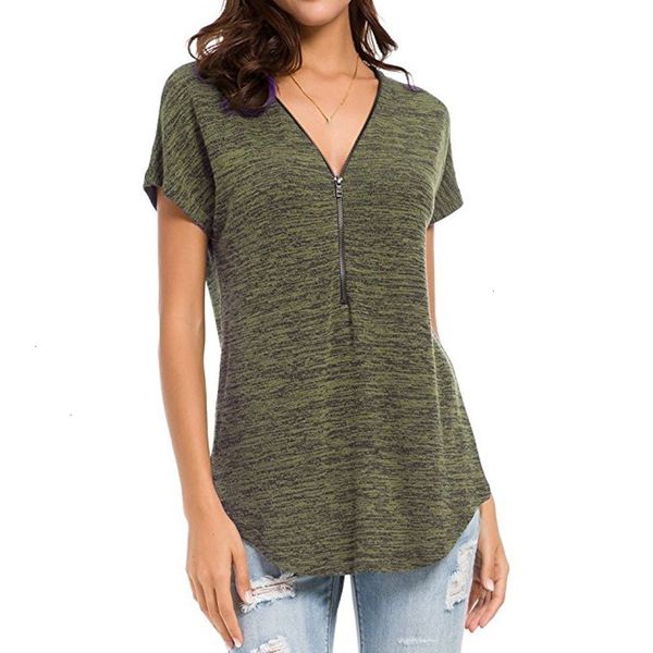 

дамы дизайнер топы женщины блузы размер плюс женщин хлопок zipper сыпучие fitting застегивать с коротким рукавом топы туники повседневный бл, White