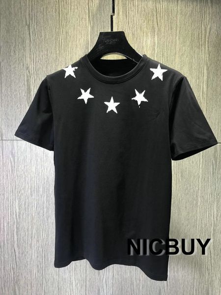

2019 designer mens t-shirts brand clothes new arrive give old broken star letter print tshirt cotton casual short sleeve tee t shirt, White;black