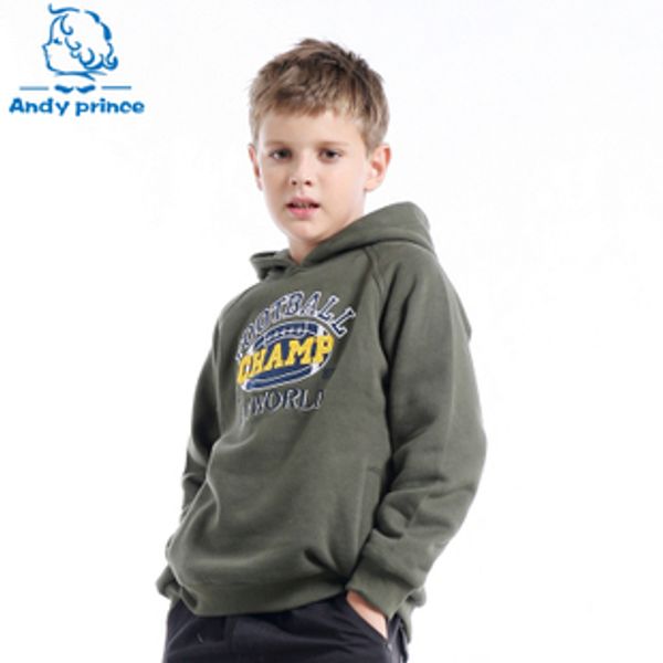 

spring and autumn 100% cotton fleece pullover sweatshirt children's clothing boys cotton-padded coat kids t shirt with hood, Black