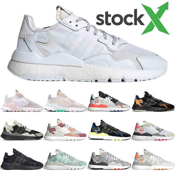 

men running shoes 3m designer nite jogger classic triple white ice mint black orange women sport trainer sneakers, White;red