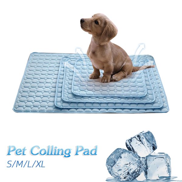 

summer cooling mats blanket ice pet bed sofa portable tour camping yoga sleeping mats for dogs cats cushion pet accessories