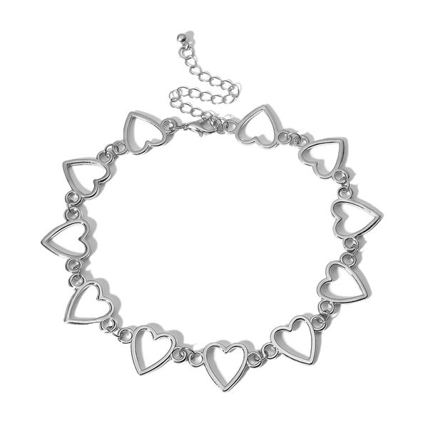 

sweet love heart choker necklace statement girlfriend gift cute gold silver necklace jewelry women's silver, Golden;silver