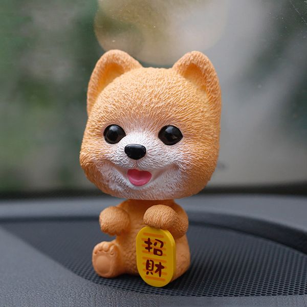 

cute car dashboard decor toys nodding puppy bobblehead lucky dog toys shaking head dolls car decoration ornaments gifts