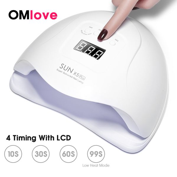 

omlove sun x 54w uv led lamp nail lcd display 36 leds nail lamp for manicure curing gel polish auto sensing dryer for