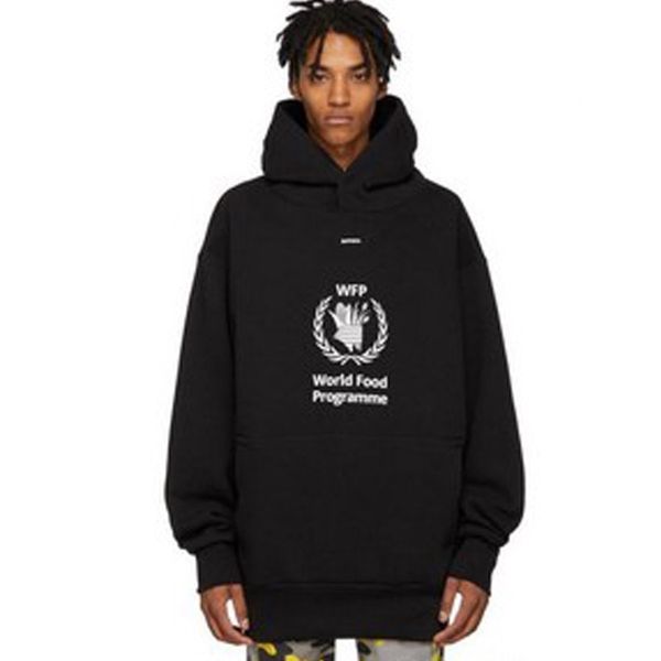 

2020luxury европа письма печатные толстовки впп кофты мода мужчины женщины пара кофты высшего качества мировая продовольственная программа h, Black