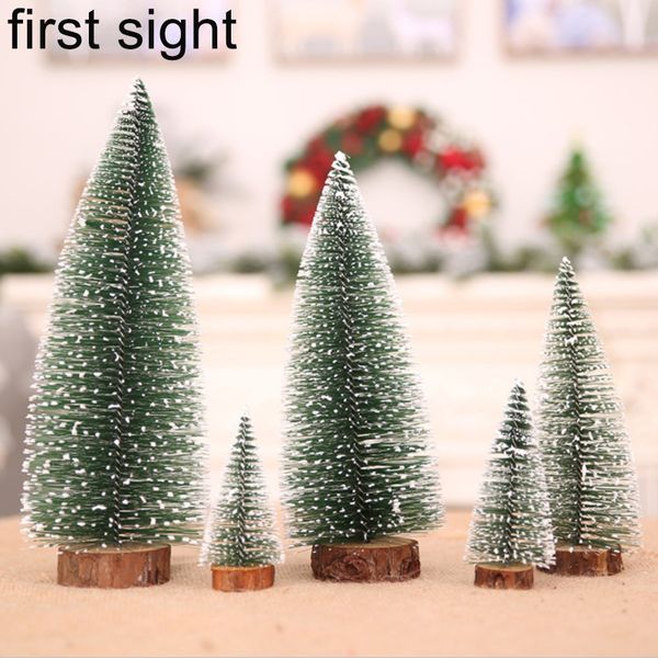 

pine needle christmas tree, mini pine needle christmas tree deskbonsai sticky snow resurrection tree decoration ch