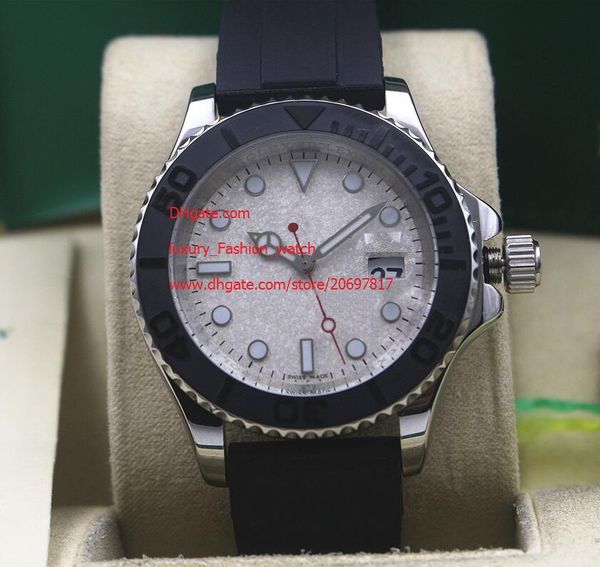 

factory supplier fashion wristwatch 40mm white dial men watch 116655 automatic mechanical ceramic mens watch watches, Slivery;brown