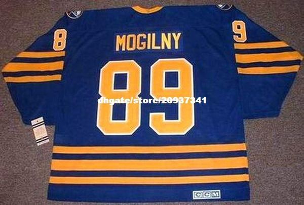 

wholesale mens alexander mogilny buffalo sabres 1992 ccm vintage away retro hockey jersey, Black;red