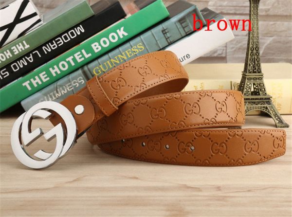 

7 color chose design belt fashion brand belt mens paild design genuine leather gold silver aolly buckle belts for men ema85a, Black;brown