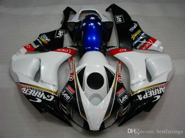 

injection molding fairings for honda cbr1000rr 2006 2007 black white blue fairing kit cbr 1000 rr 06 07 ff17