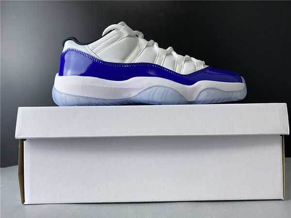 

with box 2020 mens basketball shoes sneakers 11s low concord blue white sports shoes trainers 3m reflective us7-13