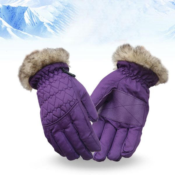 

girl child winter warm gloves snow sports water-splashing anti-skid outdoor gloves water-splashing anti-skid outdoor