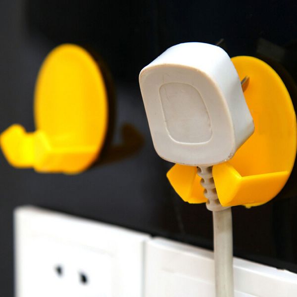 

4 pcs power plug socket jack hook rack holder hanger home wall decor organizer dropshipping mar15