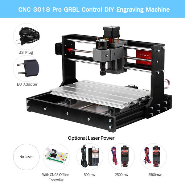 

upgrade version cnc 3018 pro laser engraver grbl control diy mini cnc router machine diy engraving machine + offline controller