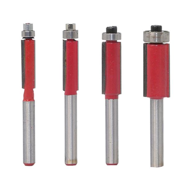 

4x wood end mill rotating alloy router bit 1/4 '' for wood polishing wood