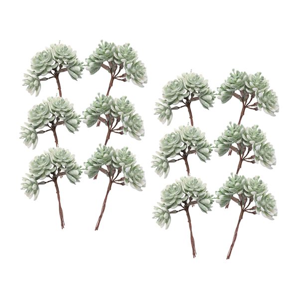 

12x mini artificial succulent plants home decor fake floral , 4''x3