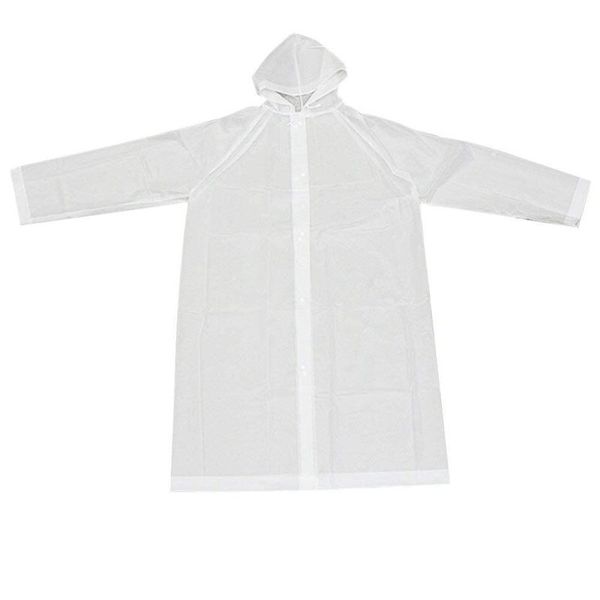 

2 pcs reusable rain poncho with hood and sleeves for adults by, Red;brown