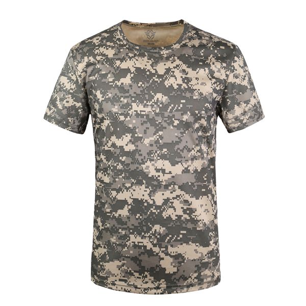 

coolmax tactical camouflage t shirt men breathable quick dry us army combat t-shirt hunt t shirts, White;black