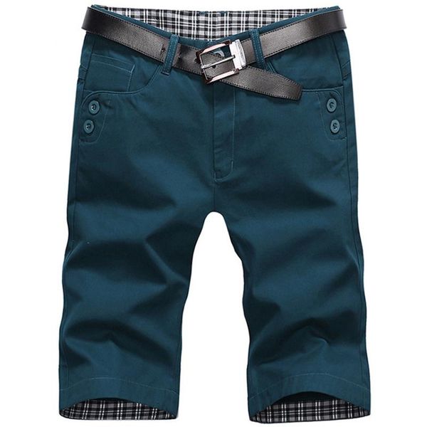 

men's jeans 2021 summer shorts men casual cotton knee length short pants beach 39zm, Blue