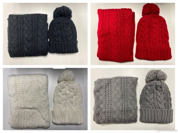 

new men and women designer hat scarf set warm european high-end brand hat scarf fashion accessories hoodies beanies, Blue;gray