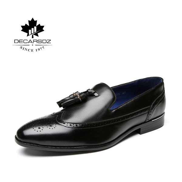 

dress shoes men's business casual shoes men 2019 male fashion europe style comfort office leisure footwear formal, Black