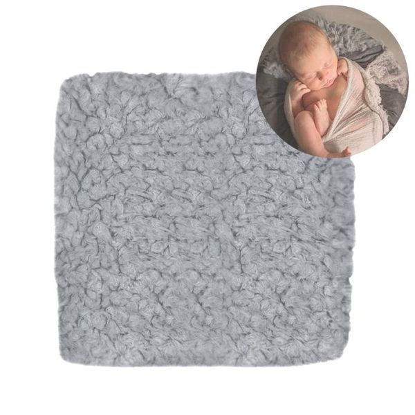 

square solid faux fur rug baby blanket newborn wrap backdrop soft warm stuffer pgraphy props mat