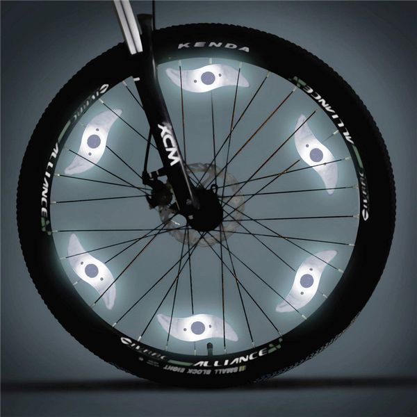 Велосипед спицы светов 6 Pack водить колесо велосипед освещения с батарейками Включенных Plus 6 Дополнительных CR2032 батареей Велоспорт Украшение велосипедов