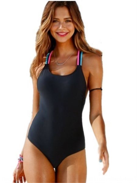 

2020 one-piece bikini women's colorful rope swimsuit bikini swimsuit, White;black