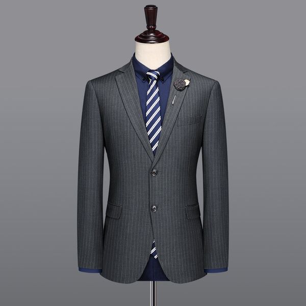 

men suit blazer 1 pc grey striped slim fit men suits blazers for wedding formal man groom business mans blazer plus size 58 56, White;black